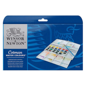 Acquarello tascabile Winson&Newton Cotman 24 mezzi godet assortiti - 0390376