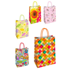 Borsa shopper Florio Carta fantasie assortite - formato 23x10x29 cm - conf. 25 pz - 73204
