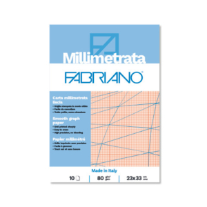 Blocco carta millimetrata Fabriano - 10 fogli - 80 g formato 23x33 cm 19100663