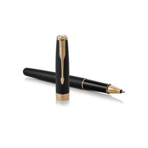 Penna roller Parker Sonnet punta F inchiostro nero Parker Matte Black GT 1931518