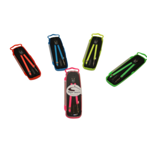 Compasso scolastico Eredi Crotti 2 accessori - conf. 5 colori assortiti fluo - 223F