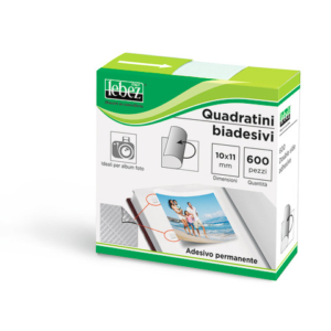 Quadrati biadesivi Lebez 10x11 cm - conf. 600 pezzi - 630