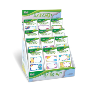 Espositore 120 buste da 6 etichette scuola Niji - fantasie assortite - A904