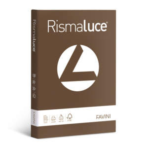 Carta colorata Favini Rismaluce colori forti 200 g/m² A4 - risma da 125 ff marrone - A67N104