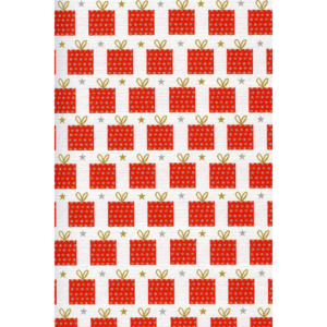 Carta regalo Natale Rex- Sadoch Ecocarta 70x100 cm - conf. 10 pezzi - fantasia pacchi di Natale - EC510525B