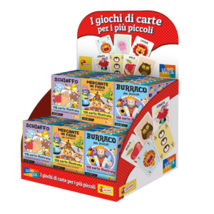 Espositore 24 giochi di carte Lisciani bambini Ludoteca - assortiti - 96718