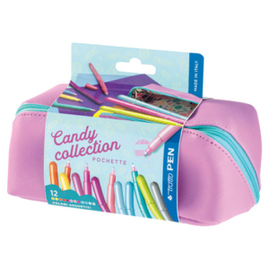 Pochette M penne Tratto Pen Candy collection - conf. 12 pz - punta sintetica - F813500