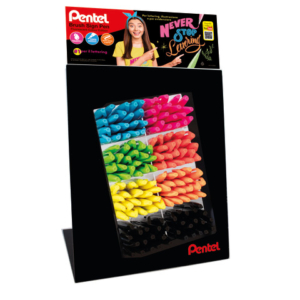 Espositore da banco 80 pennarelli Pentel brush sign pen - colori assortiti 0022425