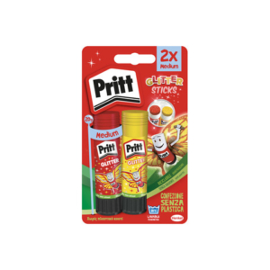 Espositore 12 blister da 2 colle Stick Pritt Glitter 20 g - colori assortiti - 2744164