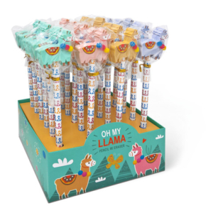 Espositore 24 matite HB Lebez con gomma Lama on top assortite 80893