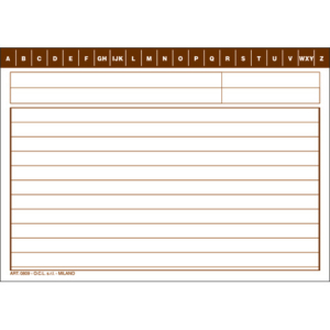 Schede rigate O.C.L. formato 14,8x10,5 cm - 0809