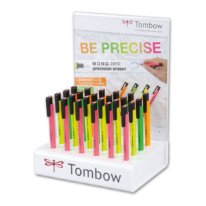 Espositore 24 portagomme Tombow Mono Zero - colori assortiti fluo - PEH-KU-24P-2A_1