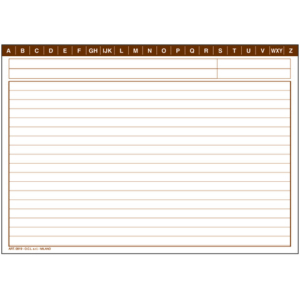 Schede rigate O.C.L. formato 21x14,8 cm - 0819