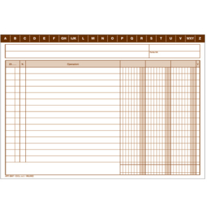 Schede a tre colonne O.C.L. formato 21x14,8 cm - 0847