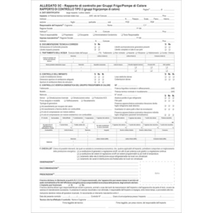 Rapporto di controllo gruppi frigoriferi O.C.L. snap a 3 copie con istruzioni - (Allegato 3) - 1803