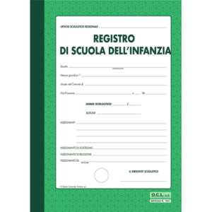 Registro scuola dell'infanzia 40 pagine per 30 alunni O.C.L. verde - 1201