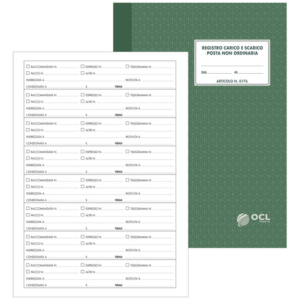 Registro di carico/scarico posta non ordinaria O.C.L. (per portinai) - 40 fogli - 0176