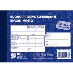 Blocco buoni prelevamento O.C.L. carburante - 0385N