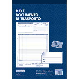 Blocco D.D.T. Mittente / Destinatario O.C.L. 21x30,5 cm 50x2 copie - 0111
