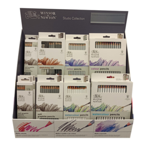 Espositore 35 confezioni di matite Winsor&Newton assortite 7654410