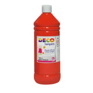 Tempera in flacone Deco 1 L - rosso vermiglione - 08808/06