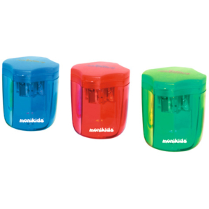 Temperamatite a 3 fori con serbatoio e tappo Nikoffice colori assortiti - 12NIK037