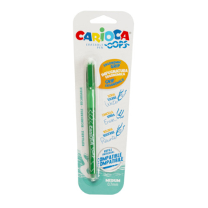 Penne cancellabili Carioca OOPS con inchiostro termosensibile punta M 0,7 mm verde - 43036/04