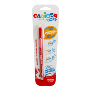 Penne cancellabili Carioca OOPS con inchiostro termosensibile punta M 0,7 mm rosso - 43036/03