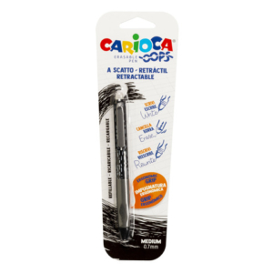 Penne a scatto cancellabili Carioca OOPS inchiostro termosensibile M 0,7 mm nero 43042/01