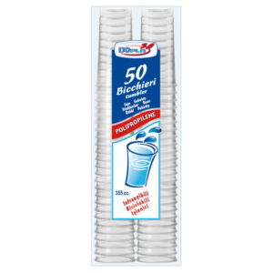 Bicchieri Tumbler in polipropilene trasparente - 355 ml - conf. 50 pezzi - 22309