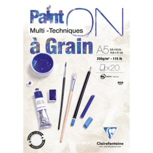Blocco collato Clairefontaine Paint'on a Grain conf. 4 pz - 250 g/m² A5 - 975048C