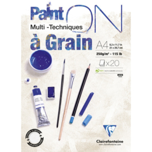 Blocco collato Clairefontaine Paint'on a Grain conf. 4 pz - 250 g/m² A4 - 975049C