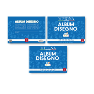 Album da disegno Pigna Kids - 17x24 cm 80 g/m² pagine bianche - 32 ff - conf. 10 pezzi - 0202906BI