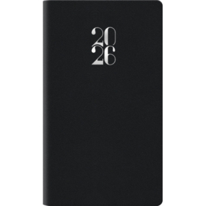 Agenda 2026 settimanale gommato 8x14 cm nero 26-055200406C