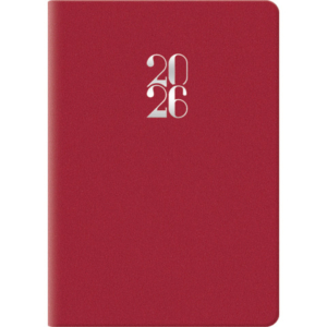 Agenda 2026 bigiornaliera gommato 6,6x9,9 cm rosso 26-049100403C