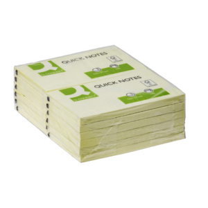 Foglietti riposizionabili Q-Connect 63 g/m² giallo 76x127 mm 12 blocchetti da 100 ff - KF10503