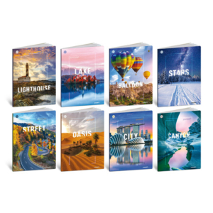 Maxi quaderni Blasetti Paesaggi formato A4 carta 100 g conf. 10 pezzi rigartura 5 mm - 8637