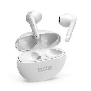 Auricolari TWS SBS Pure Drops semi in ear - controlli touch - ENC - case da 380 mAh - bianco - TEEARPURDTWSBTW