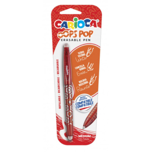 Penna cancellabile Carioca Oops Pop punta media 0,7 mm rosso 41044/03