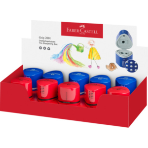Temperamatite 3 fori Faber-Castell Grip 2001 rosso/blu assortiti 183801
