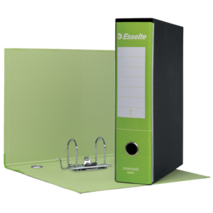 Registratore protocollo Esselte Essentials G75 23x33 cm dorso 8 cm verde chiaro - 390775600