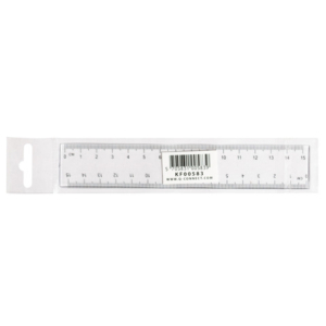 Righello Q-Connect trasparente 15 cm KF00583