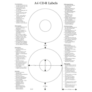 Etichette universali Q-Connect per CD/DVD Ø 116 mm bianco 2. et/foglio Conf. 25 fogli - KF01579