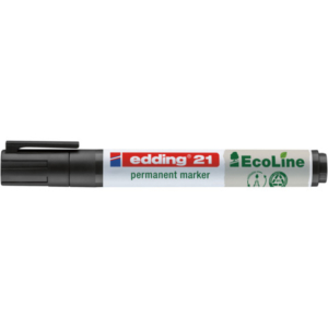 Marcatore permanente Edding 21 EcoLine punta tonda - tratto 1,5-3 mm nero - 4-21001
