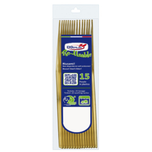 Coltelli Dopla Reusable Compact in PS oro 180 mm - conf. 15 pz - 03982