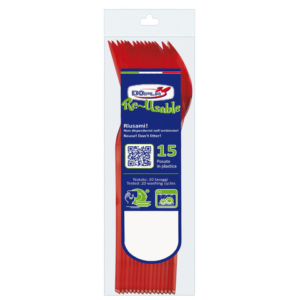Cucchiai Dopla Reusable Compact in PS 180 mm rosso - conf. 15 pz - 03955
