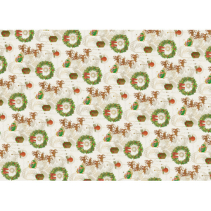 Carta regalo natalizia a fogli estesi Biembi Premium ''Babbo con slitta'' - conf. 2 pz - 70x100 cm - BCV502611