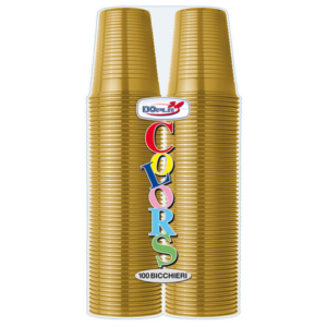 Bicchieri in PS Dopla DO Colors 200 ml oro - conf. 2 x 50 pz - 02752
