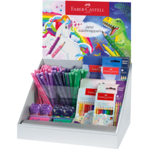 Espositore 96 matite colorate e in grafite Faber-Castell unicorno e dinosauri - 111560
