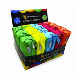 Espositore 20 astucci in carta eco friendly Bluekover 16x6x6 cm colori assortiti - PP-26BL